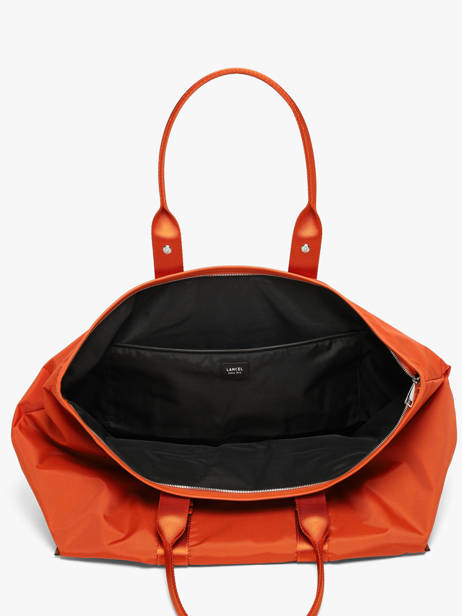 Large Tote Bag Mistral Rollable Nylon And Leather Lancel Orange mistral A13996 other view 3