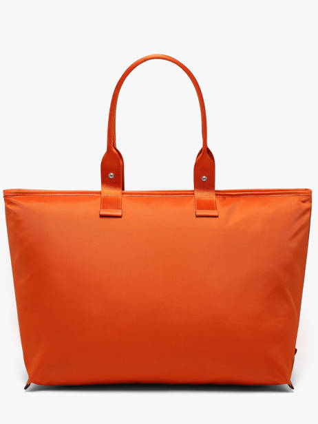 Large Tote Bag Mistral Rollable Nylon And Leather Lancel Orange mistral A13996 other view 4