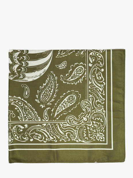 Scarf Colorado 70x70 Le voyage en panier Green accessoires AHF008 other view 1