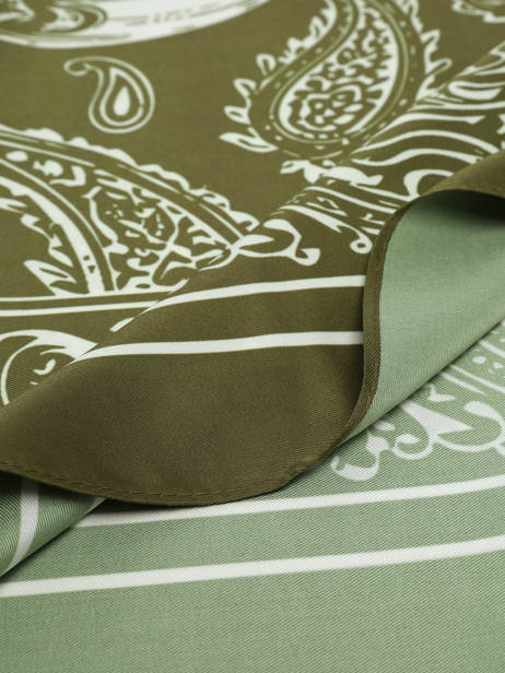 Scarf Colorado 70x70 Le voyage en panier Green accessoires AHF008 other view 2
