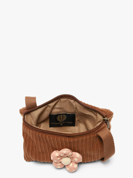 Kids' Crossbody Bag Flower Corduroy Le voyage en panier Brown kids AHP350 other view 3
