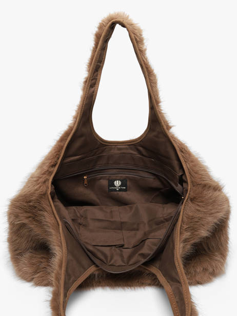 Shoulder Bag Doudou Le voyage en panier Brown doudou AHP312 other view 2