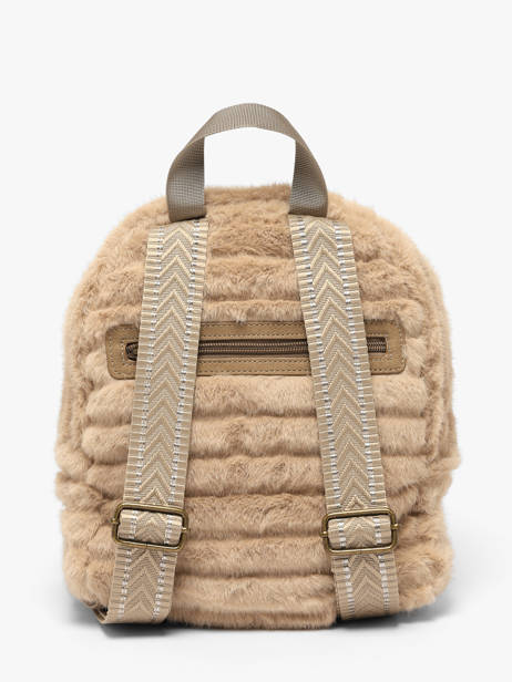 Backpack Le voyage en panier Beige quadri AHP321 other view 3