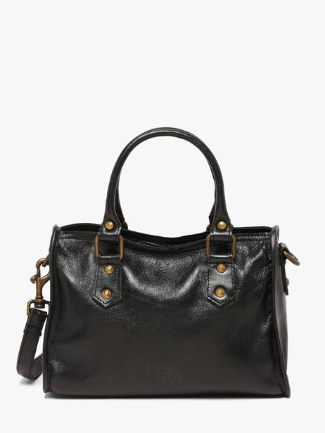Crossbody Bag Cow Shiny Leather Basilic pepper Black cow shiny BCOS72