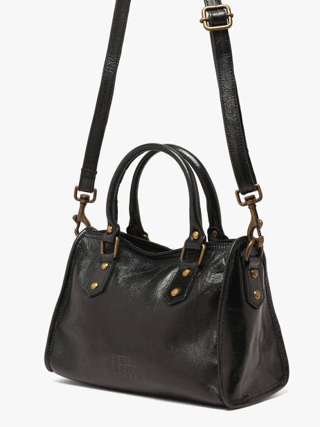 Crossbody Bag Cow Shiny Leather Basilic pepper Black cow shiny BCOS72 other view 1