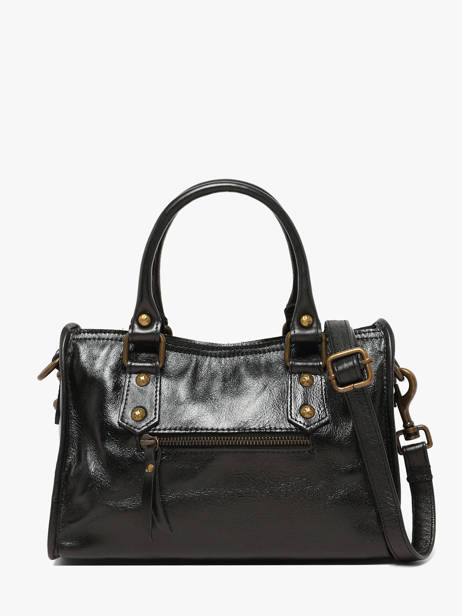 Crossbody Bag Cow Shiny Leather Basilic pepper Black cow shiny BCOS72 other view 4