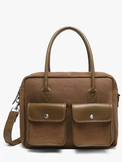 A4 Size Satchel La Suite Leather Paul marius Brown la suite DANDYSUI