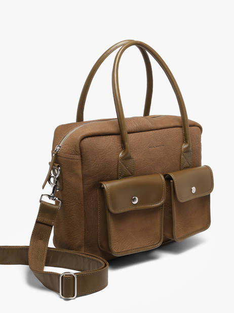 A4 Size Satchel La Suite Leather Paul marius Brown la suite DANDYSUI other view 1