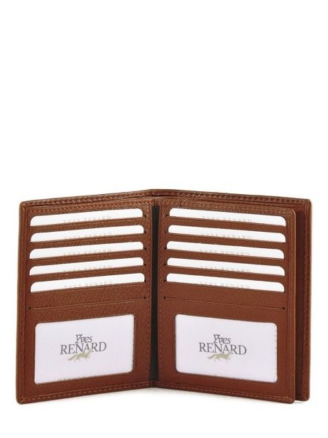 Wallet Leather Yves renard Brown foulonne 23425 other view 3