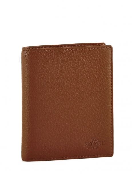 Wallet Leather Yves renard Brown foulonne 23425