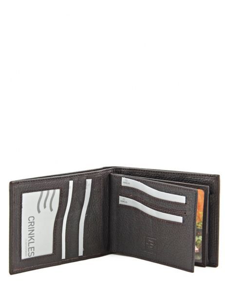 Wallet Leather Crinkles Brown caviar 14082 other view 3