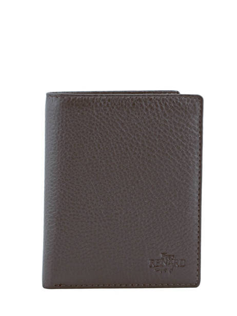 Wallet Foulonne Leather Yves renard Brown foulonne 23425
