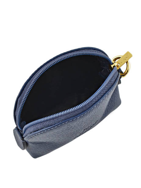 Coin Purse Leather Yves renard Blue foulonne 29365 other view 2