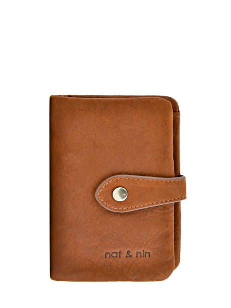 Wallet Leather Nat et nin Brown vintage JOYCE