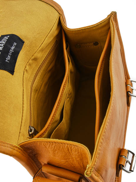 Leather La Sacoche Crossbody Bag Paul marius Yellow vintage S other view 4