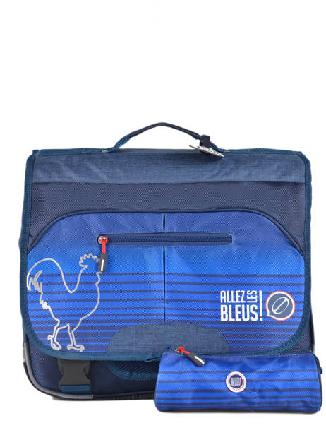 Cartable 2 Compartiments  Allez les bleus Bleu world cup ALB12309 vue secondaire 1