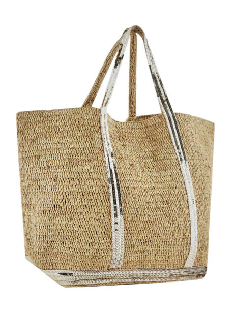 Large Cabas Tote Bag Raffia Sequins Vanessa bruno Beige cabas raphia 64V40411 other view 3