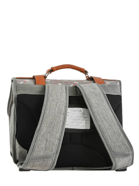 Wheeled Schoolbag 2 Compartments Cameleon Gray vintage fantasy PBVGCA38 other view 4