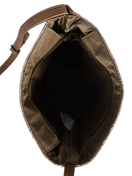 Sac Bandoulière Irisé Le voyage en panier Beige guimauve PM289 vue secondaire 4