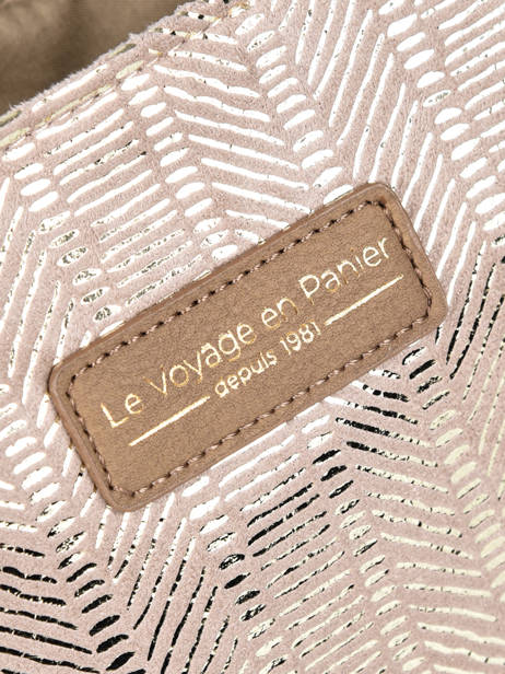 Sac Bandoulière Irisé Le voyage en panier Beige guimauve PM289 vue secondaire 1