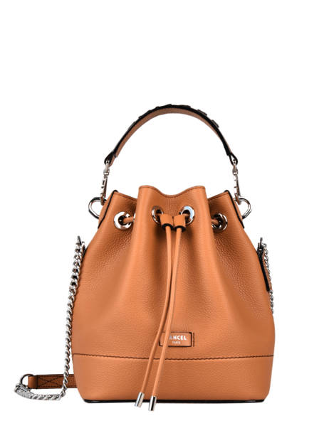 Small Leather Bucket Bag Ninon Lancel Brown ninon A10922