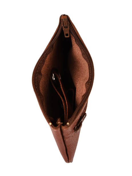 Coin Purse Madras Leather Etrier Brown madras EMAD612 other view 1