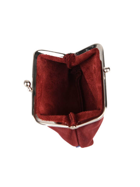 Porte-monnaie Etincelle Nubuck Cuir Etrier Rouge etincelle nubuck EETN654 vue secondaire 1