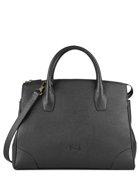 Leather Satchel Naomie Nathan baume Black victoria 15