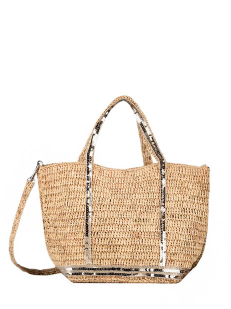 Sac à Main Le Cabas Raffia Et Paillettes Vanessa bruno Beige cabas raphia 64V40435 vue secondaire 1