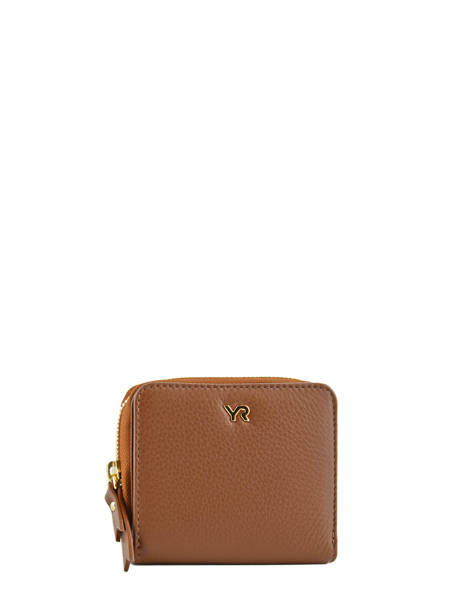 Wallet Leather Yves renard Brown foulonne 29692