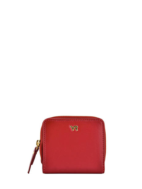 Portefeuille Cuir Yves renard Rouge foulonne 29692