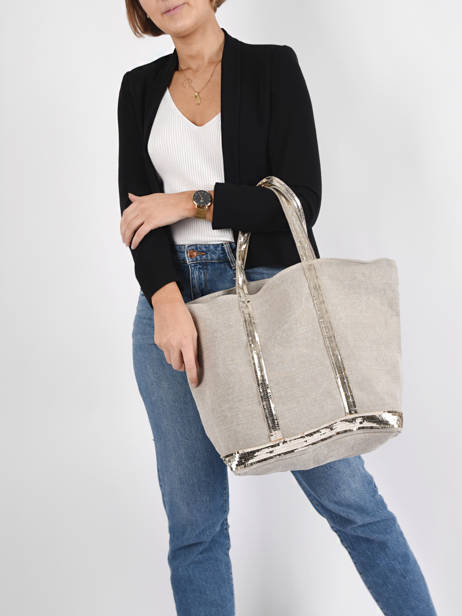 Le Cabas L Lin Et Paillettes Vanessa bruno cabas lin 31V40315 vue secondaire 1