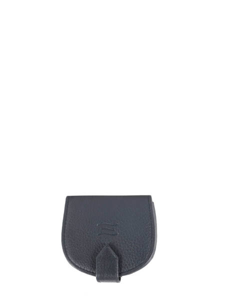 Leather Caviar Coin Purse Crinkles Blue caviar 14039 other view 2