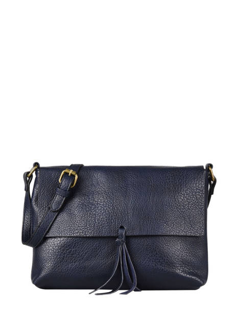 Sac Bandoulière Grained Flora & co Bleu grained F8045