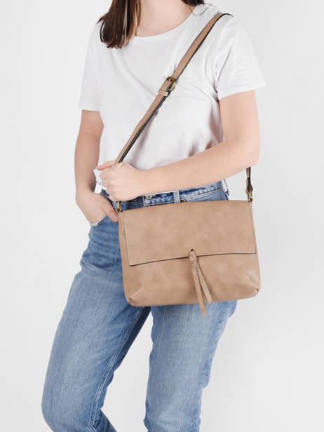 Shoulder Bag Grained Flora & co Beige grained F8045 other view 1