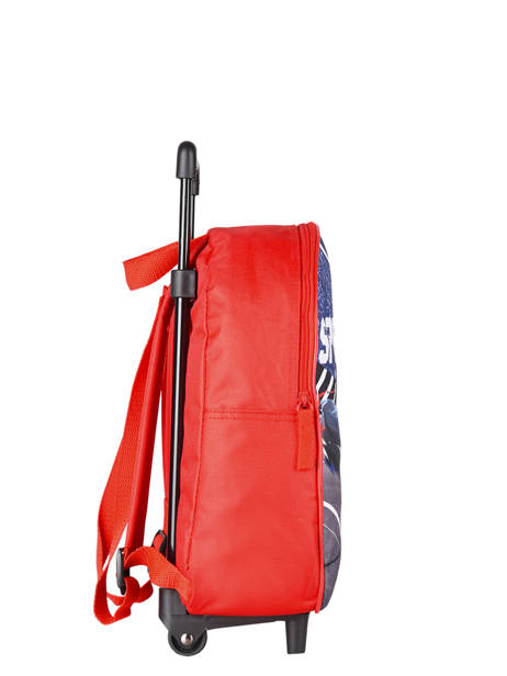 Sac A Dos A Roulettes 1 Compartiment Cars Rouge speed 4CENTR vue secondaire 2