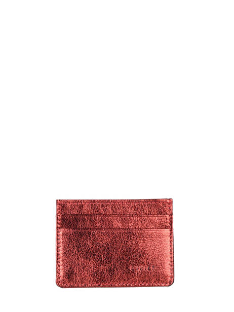 Card Holder Leather Etincelle Irisée Etrier Red etincelle irisee EETI011