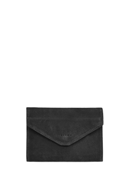 Leather Wallet Etincelle Nubuck Etrier Black etincelle nubuck EETN054