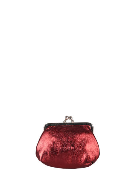 Porte-monnaie Etincelle Irisée Cuir Etrier Rouge etincelle irisee EETI654
