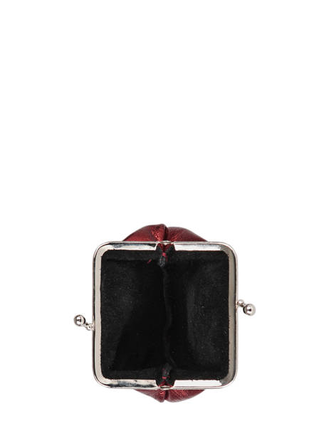 Porte-monnaie Etincelle Irisée Cuir Etrier Rouge etincelle irisee EETI654 vue secondaire 1