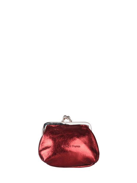 Porte-monnaie Etincelle Irisée Cuir Etrier Rouge etincelle irisee EETI654 vue secondaire 2
