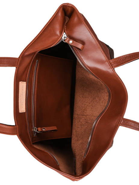 Grand Cabas Cuir Zippé Vanessa bruno Marron cabas cuir 2V40409 vue secondaire 3
