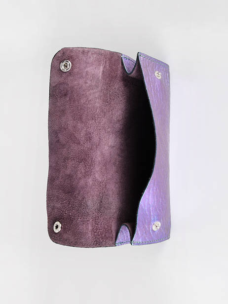 Leather Scarabee Pouch Paul marius Blue scarabee TROUSSCA other view 1