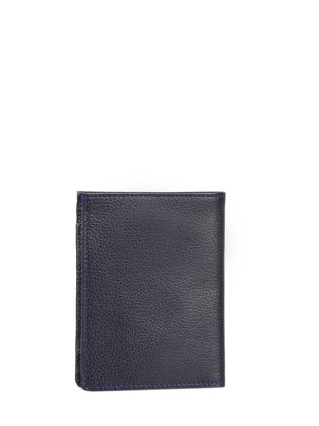 Wallet With Card Holder Madras Leather Etrier Blue madras EMAD748 other view 2