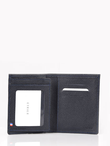 Wallet With Card Holder Madras Leather Etrier Blue madras EMAD748 other view 1
