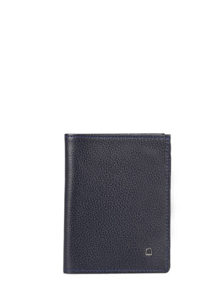 Wallet With Card Holder Madras Leather Etrier Blue madras EMAD748