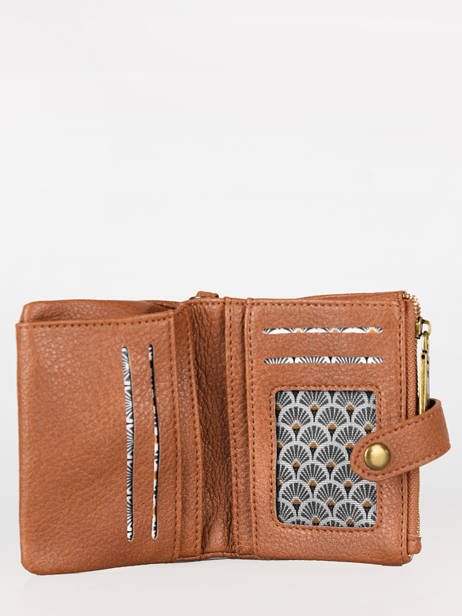 Coin Purse With Card Holder Miniprix Brown soft 376 other view 1