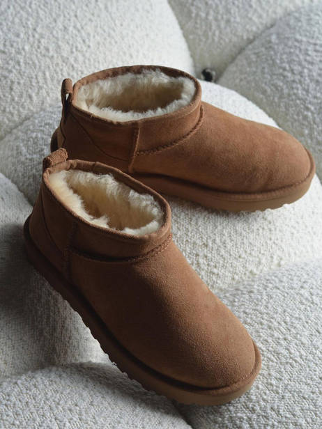 Boots Classic Ultra Mini In Leather Ugg Brown women 1116109