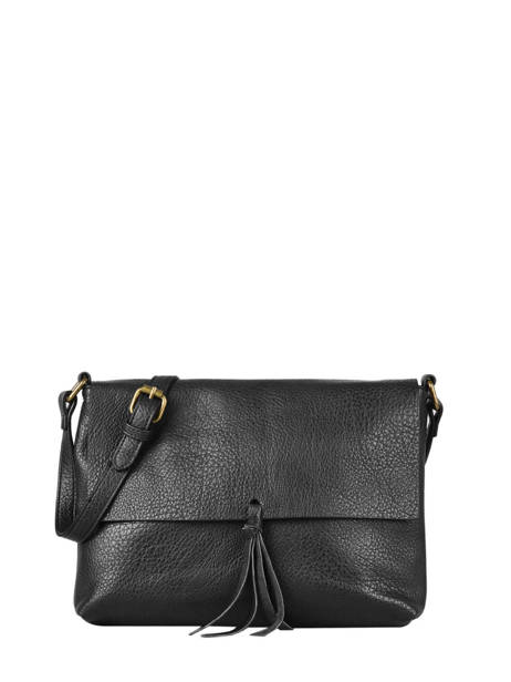 Sac Bandouliere Vintage Flora & co Noir grained F8044