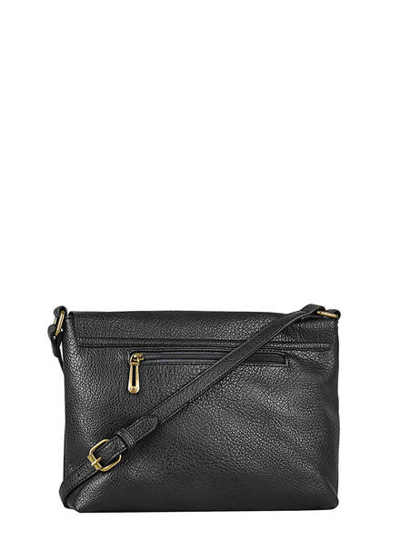 Sac Bandouliere Vintage Flora & co Noir grained F8044 vue secondaire 3